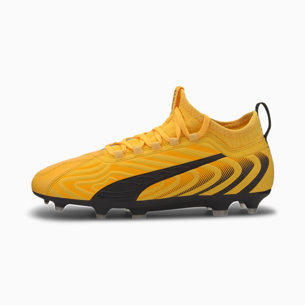 Puma ONE 20.3 FG/AG Lány Focicipő - Sárga/Fekete/Narancssárga ( Hungary - QPKIW1703 )